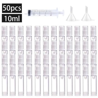 50PCS 5/10/15ML Clear Airless Lotion Spray Pump Bottles Empty Cream Vacuum Cosmetic Containers Travel for Foundations Serums
