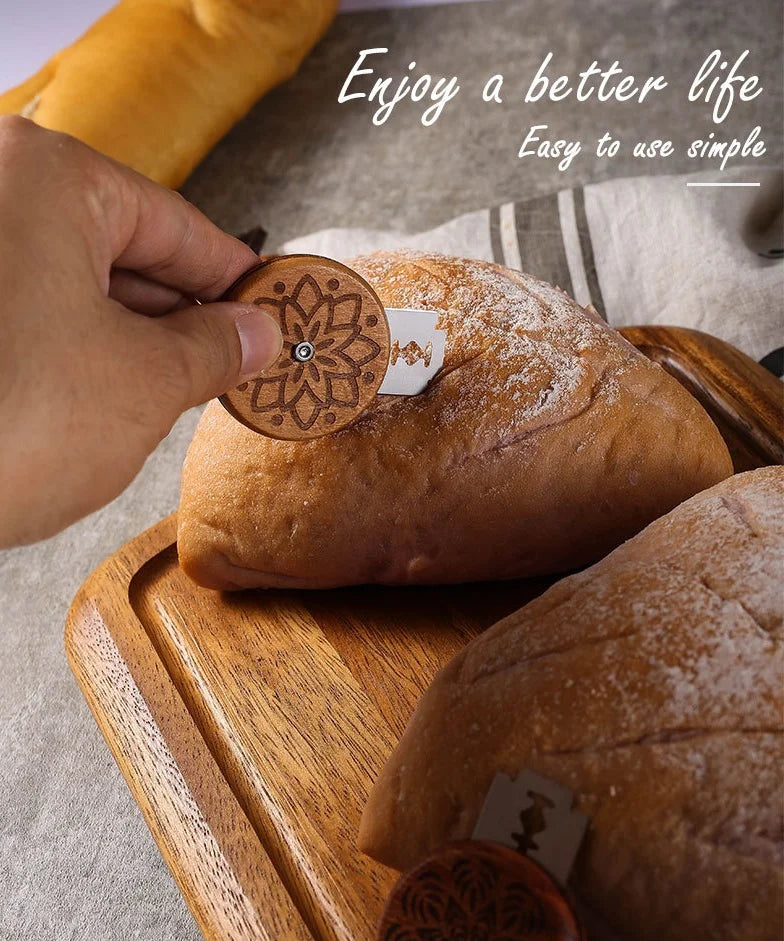 Bread Lame Cutter UFO Bread Lame Wooden Bread Bakers Lame Slashing Tool for Bread Baking Homemade Bread Scoring Knife Tool