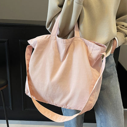 Tote Bag for Women 2025 New Large-Capacity Canvas Shoulder Bag Commuter Computer Bag Large Bag Handbag Korean Style Work Class Travel Play Shopping Shopping