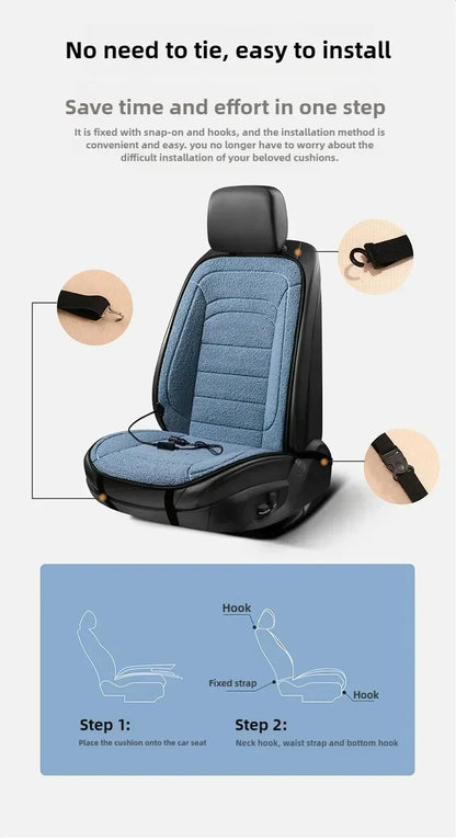 Heated Car Seat Cover Car Heating Cushion Winter Heated Seats Car Seat Warmer 12V Seat Cushion For Back And Seat