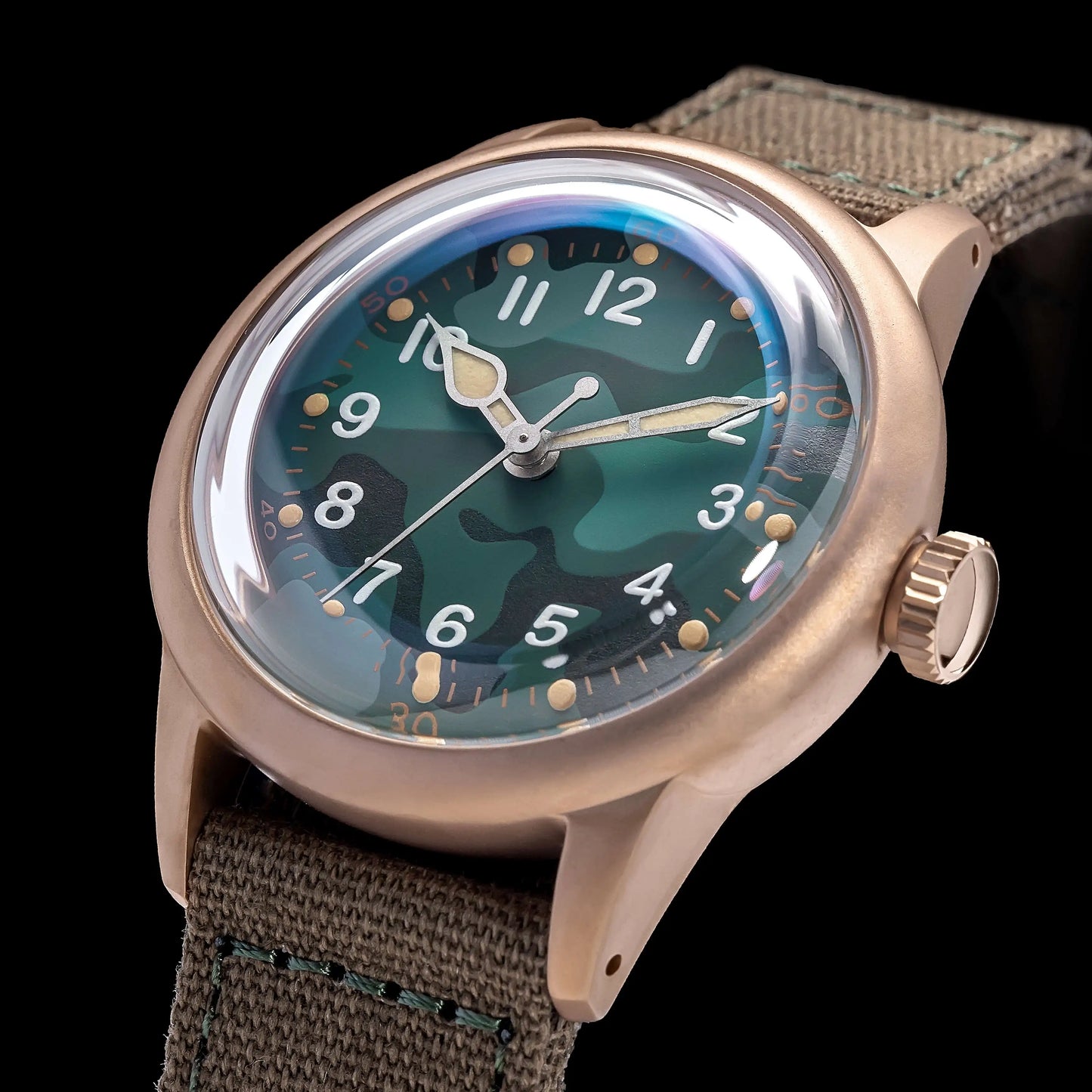【SHY035】THORN Watch CuSn8 Tin Bronze Watch 36mm Diameter WWII Military Watch Retro Watch Trendy Men's Watch NH35 Movement