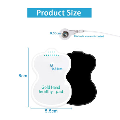 TENS Unit Pads Reusable Latex-Free Replacement Pads with Upgraded Sticky Electrode Pads Gel and Non-Irritating Patches