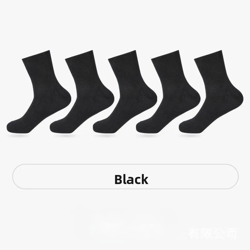 5 Pairs Diabetic Non Binding Socks for Women Pregnant Woman Elderly Long Socks Comfortable Breathable Black White Socks Women