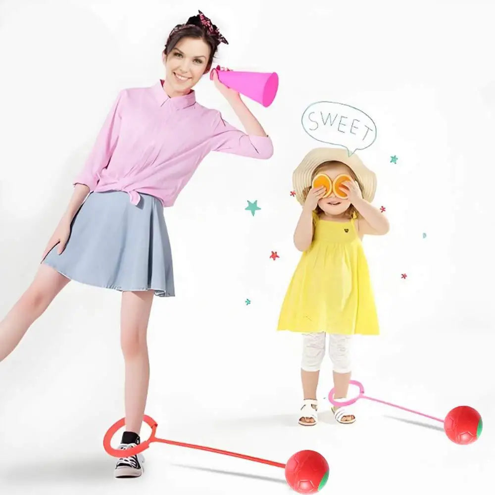 Foot Hoop Ball Foot Jumping Ball on String Exercise Sports Reaction Training Ball Skip Ropes Sports Height Growth