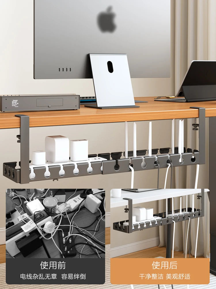 Desk Cable Management Tray,Wire Management, Cable Tray with Clamp for Wire Organizers,Computer Cord Rack for Office,Home
