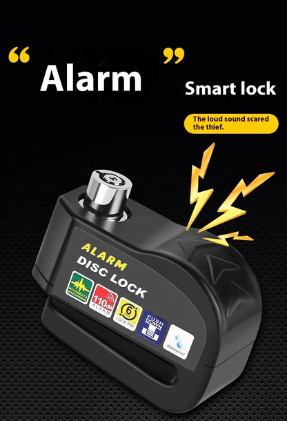 Bike Lock Bicycle Disc Brake Lock Alarm Protection Electric Bikes Locks Motorcycle Brake Disc Anti-theft Locks Cycling Equipment