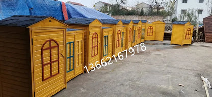 2TOE kindergarten outdoor preservative wood storage cabinet locker waterproof mildew-proof carbonized wood cabinet school wooden