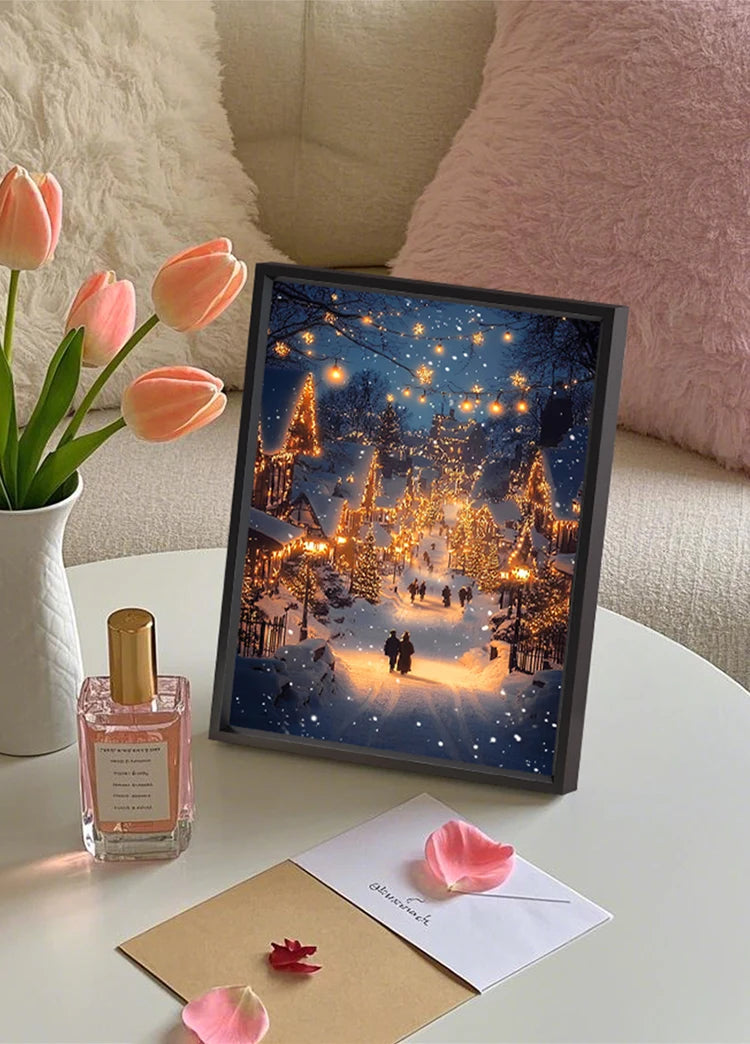 Creative Decorative Atmosphere Lamp Gift USB Powered LED Light Painting Night Light with Bluetooth Speaker Room Desk Ornaments