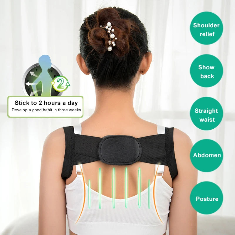 Back Brace Correction Belt Lumbar Brace Straightener Neck Hump Corrector Belt Corset Posture Correction Personal Health