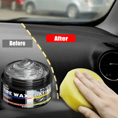 Car Repair Kit: Black Interior Wax, Dashboard Cleaner, Plastic Care,Tire Treatment, Seat Conditioner,External Plastic Restoratio