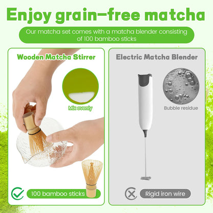 7Pcs Matcha Whisk Set Clear Glass Japanese Matcha Tea Set Matcha Making Kit with 500ml Matcha Bowl Matcha Cup Matcha Whisk