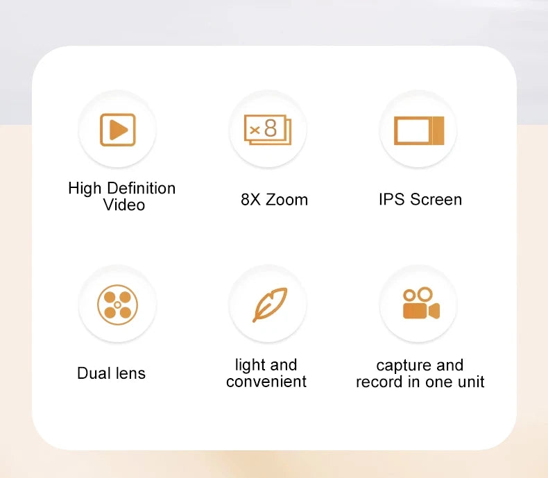 Digital Camera Retro CCD Portable Camera Dual Camera Flash 8x Digital Zoom Entry-Level Small Students Campus Selfie camera