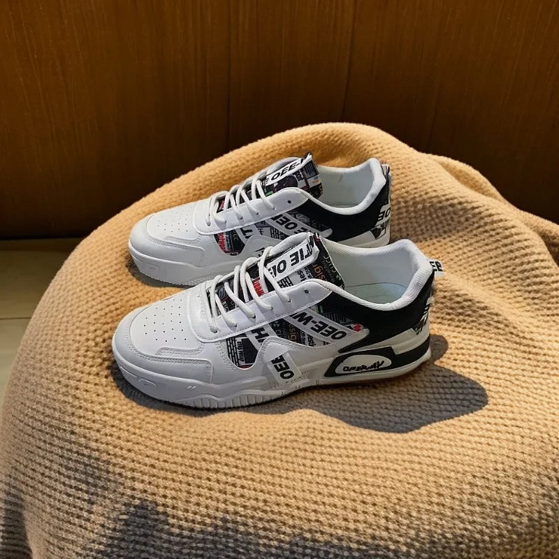 2025 new men's shoes for spring, breathable, niche, trendy, versatile, casual board shoes, height increasing sports shoes