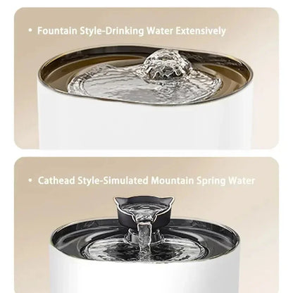 Fountain Automatic Recirculating Filter Pet Drinking Dispenser with USB Electric Pump Quiet Cat Ear Design for Cats New