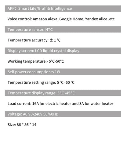 Smart Home Assistant Digital Temperature Controller Water Heater for Home Automation Thermostat Boiler Zigbee Thermostatic Tools