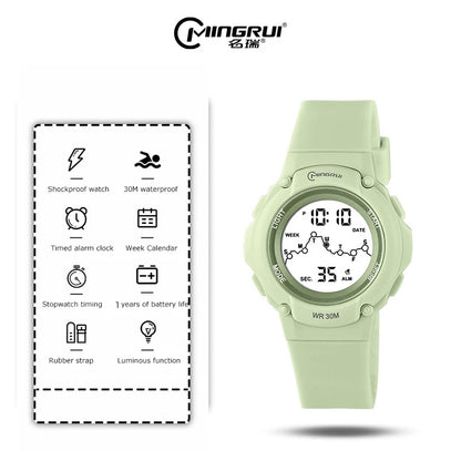 Kids Sport Watches Alarm Stopwatch Children Digital Watch For Boys Girls 30M Waterproof Cartoon Student Electronic Wristwatch