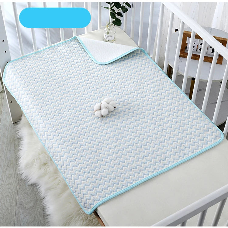 Reusable Infant Change Pad Baby Waterproof Crib Changing Mat Urine Sheet Cotton Diaper Cover Washable Newborn Bed Nappy Mattress