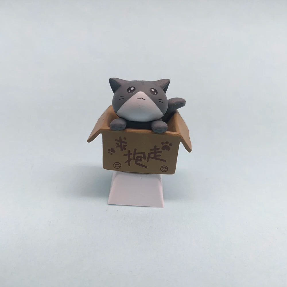 Customize Your Keyboard with Cute Cat Keycaps - PBT Axis Cherry MX Artisan Anime Pink Kawaii Accessories