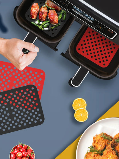 Air Fryer Silicone Mat Reusable Air Fryer Liners Non-Stick Silicone Mats Kitchen Accessories Baking Mat Pastry Tools Bakeware
