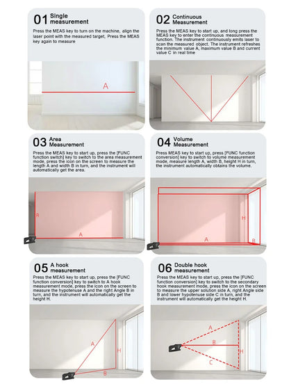 T1 Digital Tape Measure Professional Accurate Measuring Tool Green Laser E-Paper Measuring List Measurements Range Laser 0.2-50m