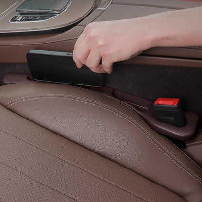 2pc Car Seat Gap Filler Organizer Pu Waterproof Car Seat Gap Plug Strip with 2 Grooves Seat Gap Storage Auto Interior Accessorie