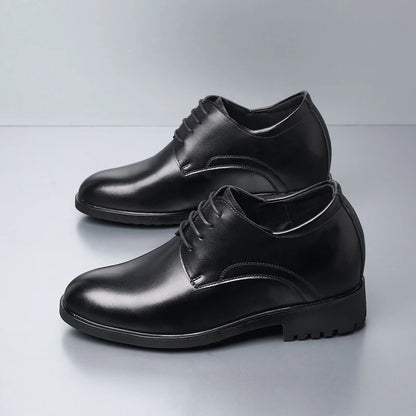 Banquet Inner Increase Men Shoes Invisible Elevator 10cm Black Height Increasing Formal Leather Shoes Business Men Wedding Shoes