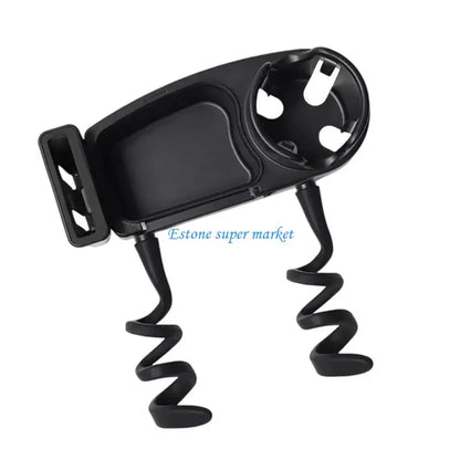 090B 3 in 1 Strollers Milk Bottle Cup Holder for Snacks & Drink Strollers Tray Phone Holder Detachable Tray
