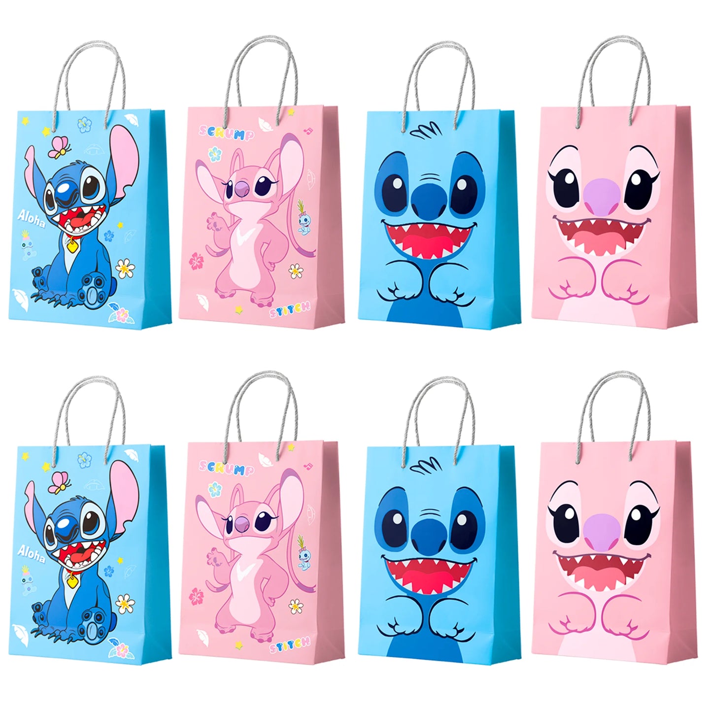 Stitch Party Gift Bags-16pcs Stitch Party Favor Bags/Stitch Party Gift Treat Bags/Stitch Goodie Bag for Stitch Party Decorations