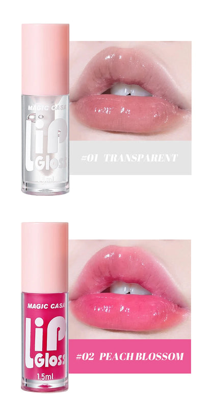 MAGIC CASA 6pcs/set Small bottle Hydrating Jelly Lip Oil long-lasting Moisturizing  smooth shimmering Lip Hydrating Liquid