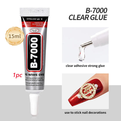 5Pcs Fast Drying Nail Art Glue Glitter UV Acrylic Rhinestones Press on Nails Strong Adhesive Nail Glue False Tips Manicure Tool