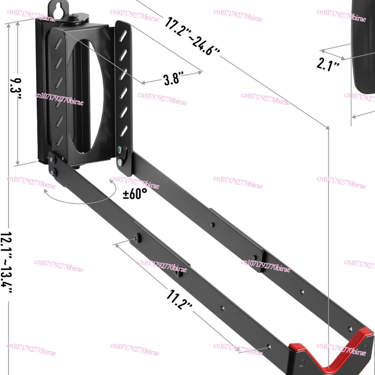 Rotating Bicycle Wall Rack Equipment Bracket