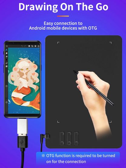 2025 Graphics Drawing Tablet Ultra-thin Art Creation Sketch Digital Tablet with Battery-free Stylus 8192 Levels Pressure