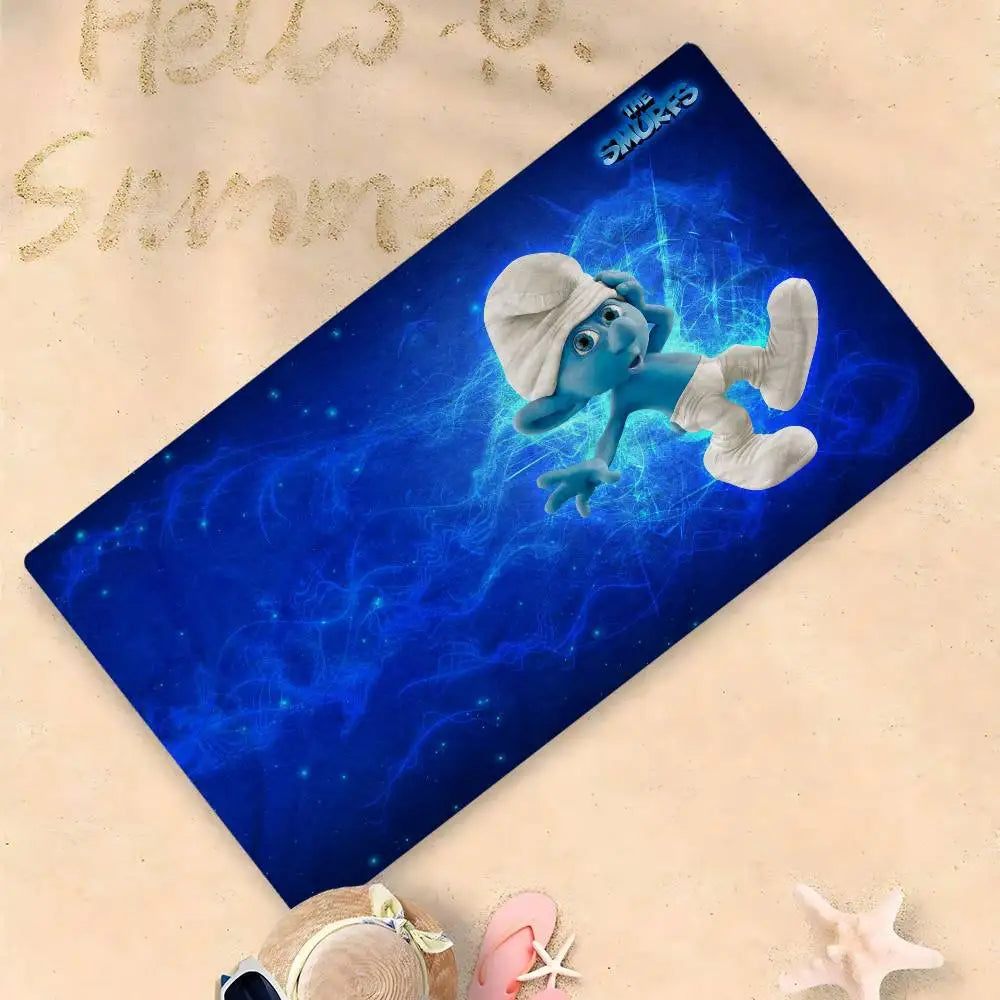 Cartoon S-Smurfs Cartoon Beach Towel Cute Kawaii Room Decor Bath Girls Children Hand Towels For Bathroom Shower
