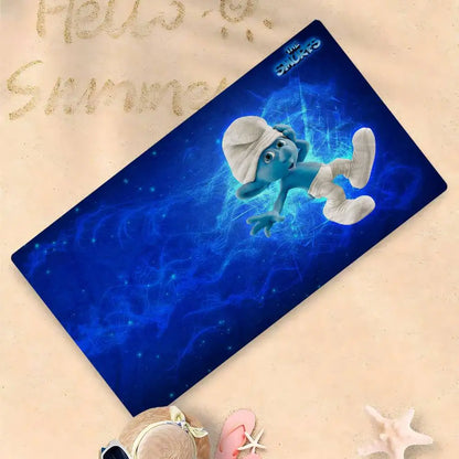 Cartoon S-Smurfs Cartoon Beach Towel Cute Kawaii Room Decor Bath Girls Children Hand Towels For Bathroom Shower