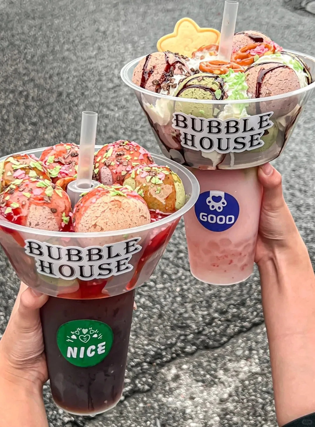 2PCS 2In1 Drink Snack Cup Bowl Bubble Milk Tea Fruit Portable Cups Stadium Tumbler Desserts Fondue Coke Water Bottle Adults Kids