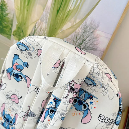 New Student Backpacks Stitch Printed Schoolbags Trendy Backpacks Large-capacity Lightweight Student Casual Bags Anime Schoolbags
