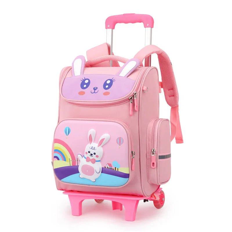 Kids Trolley Backpack For Girls Primary School Rolling Backpack for Boys School bag with Wheels School Wheeled Backpack Book Bag