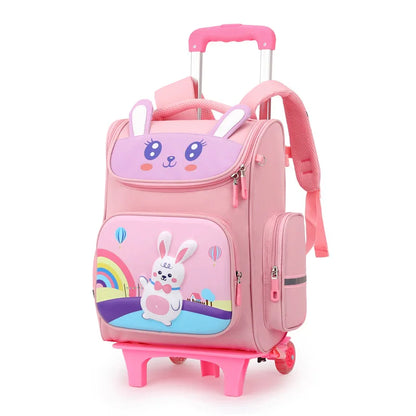 Kids Trolley Backpack For Girls Primary School Rolling Backpack for Boys School bag with Wheels School Wheeled Backpack Book Bag