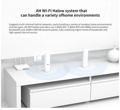 WIFI HALOW Extender Long Distance Outdoor AP Extender Powerful High Gain 2.4&IEEE 802.11ah Antenna Wifi Range Extender Amplifier