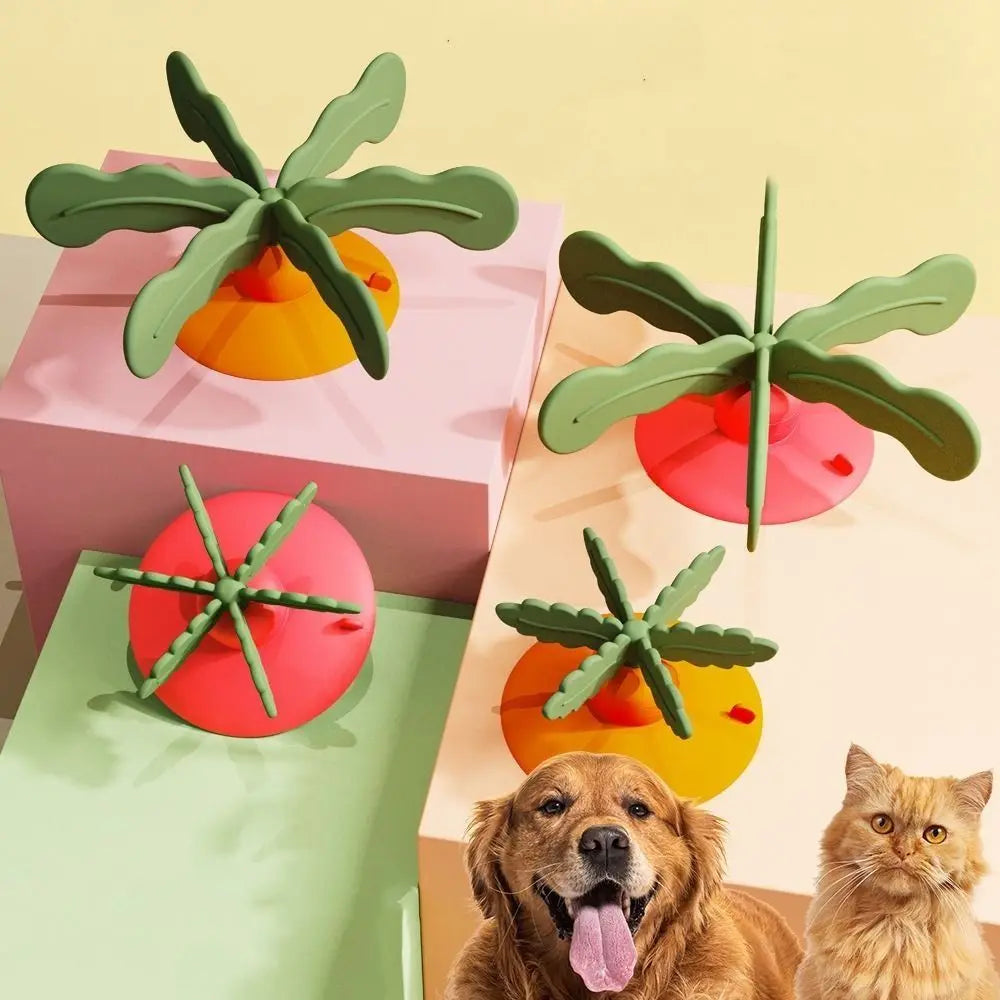 Silicone Pet Bowl Slow Feeder Rotatable Fun Shape Pet Slow Food Dispenser Anti-Choke Bloat Stop Dog Slow Feeder