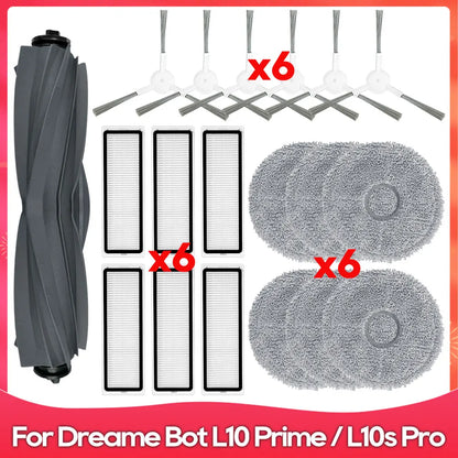 Compatible For ( Dreame L10 Prime, RLL11GC, L10S Pro, L10 Pro, Xiaomi S10+ ) Roller Side Brush Filter Mop Accessory Part