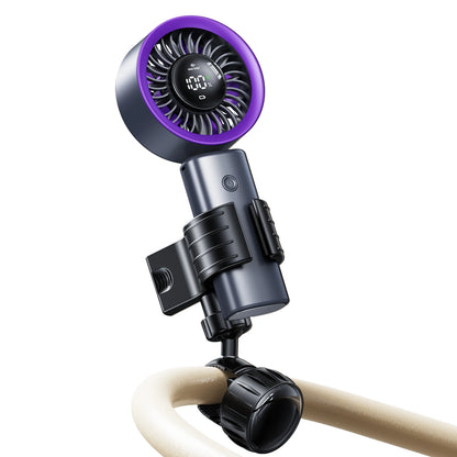Hipacool Baby Stroller Handheld Fan Holder Clip Adjustable Universal Handheld Fan Turn to Clip-on Fan Baby Stroller Accessories