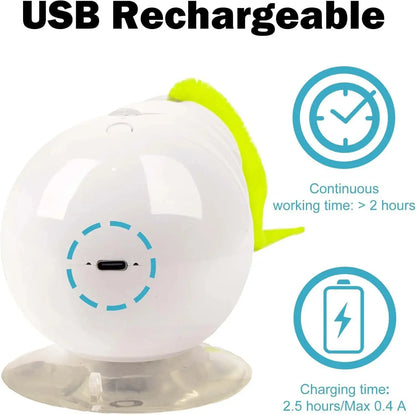 Intelligent Sensing Cat Toy Interactive Cat Stick, Durable, Automatic Swinging, Self-entertainment and Stress-relieving Wonder