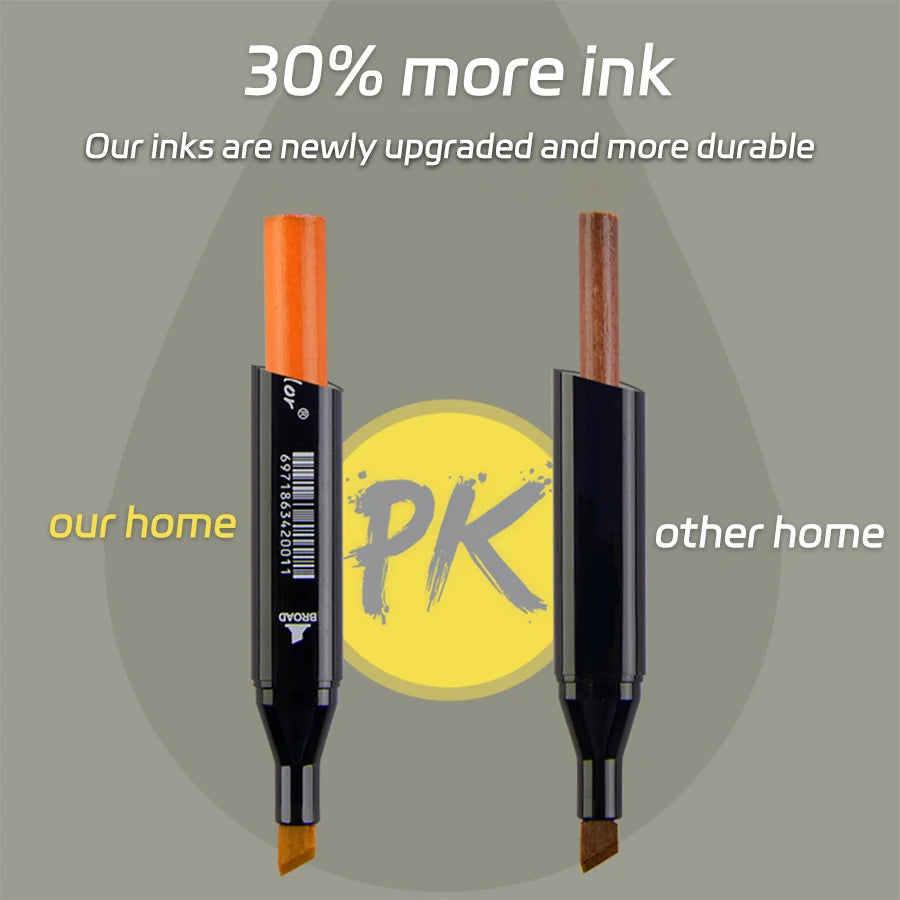 24-168 Color Alcohol Double-ended Oily Marker Painting Art Set Office Culture and Educational Supplies