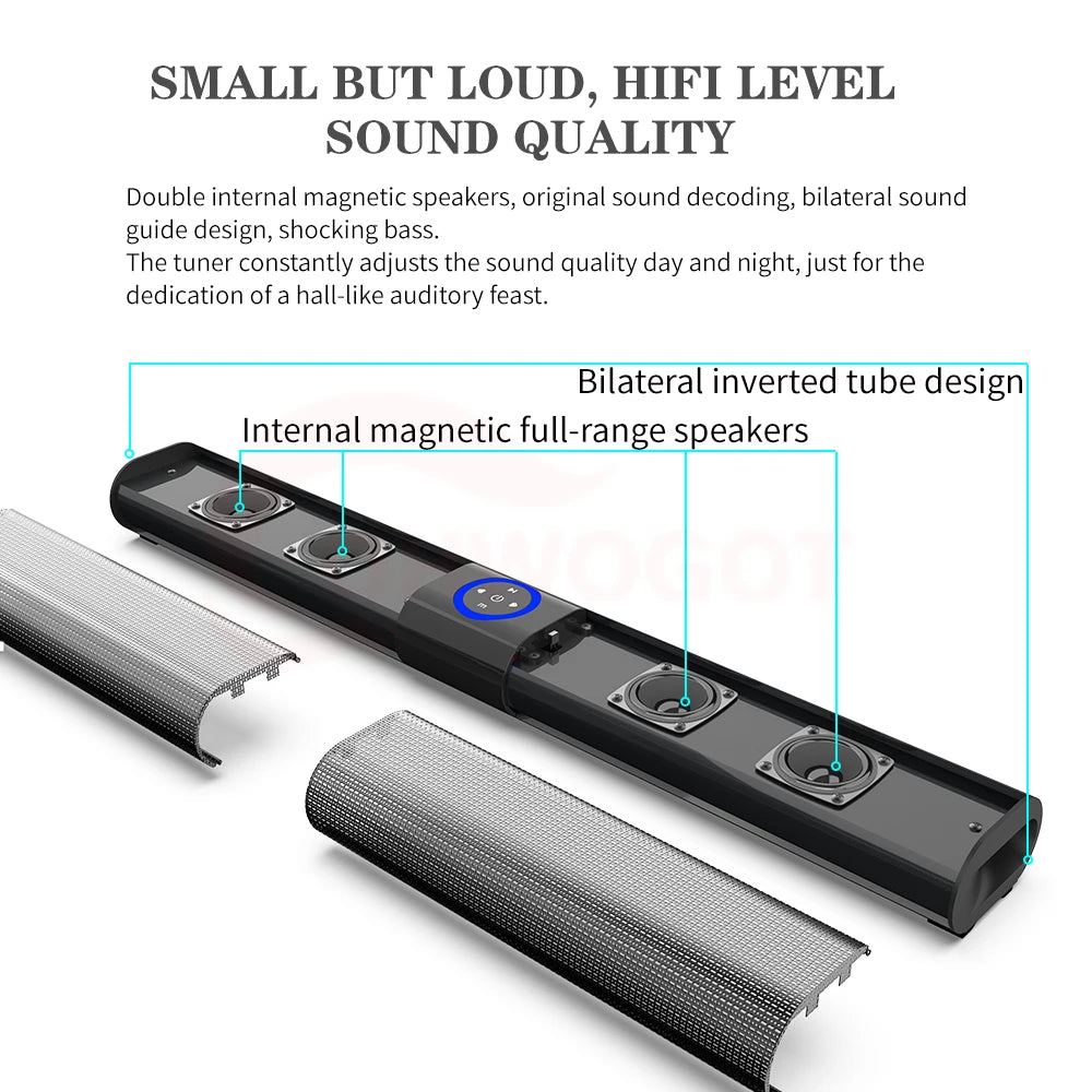 Wireless Soundbar Bluetooth Sound Bar Music System Super Powerful Speaker Wired Surround Stereo Home Theater TV Caixinha De Som