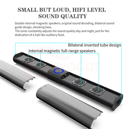 Wireless Soundbar Bluetooth Sound Bar Music System Super Powerful Speaker Wired Surround Stereo Home Theater TV Caixinha De Som