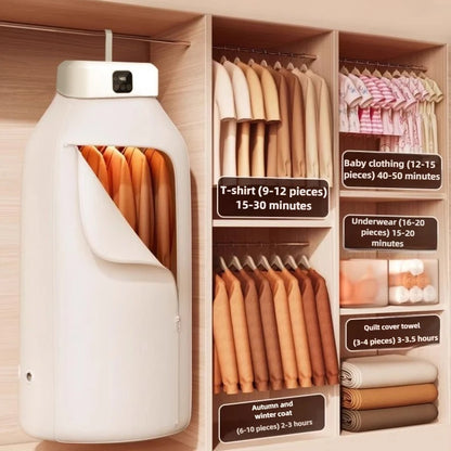 Mini Portable Foldable Electric Dryer with Intelligent Timer Fast Drying Household Cabinet Compact Travel Drying Bag Included