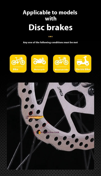 Bike Lock Bicycle Disc Brake Lock Alarm Protection Electric Bikes Locks Motorcycle Brake Disc Anti-theft Locks Cycling Equipment