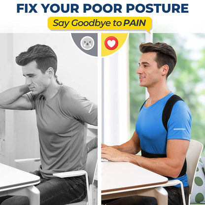 Back Posture Corrector for Upper and Lower Back Pain Relief,Adjustable Fully Back Support Improve Back Posture, Lumbar Support