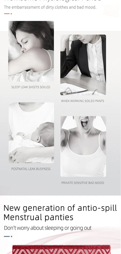 4 Layer Leakproof Menstrual Period Panties Sexy Ladies Thong Menstrual Period Leak Proof Underwear Physiological Pants